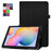 Litchi Texture Leather Tablet Case for Samsung Galaxy Tab S6 Lite (2020) / (2022) / (2024) , Slim Folding Stand Protective Cover - Black - 1