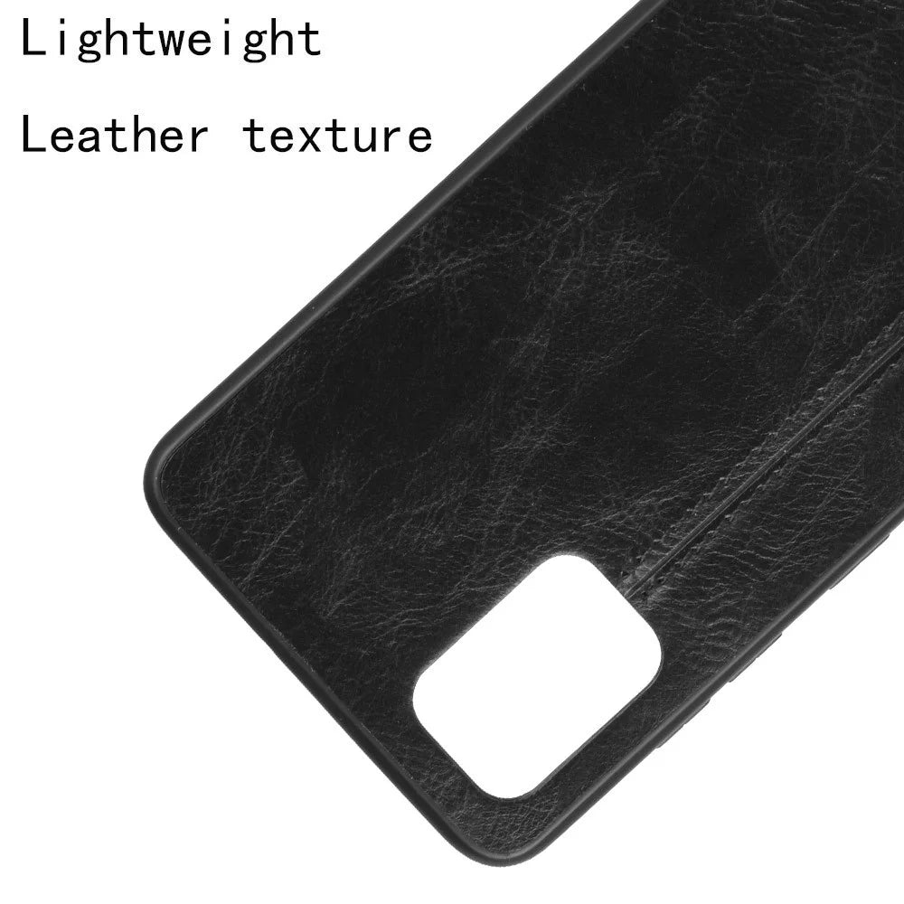 PU Leather Coated PC + TPU Hybrid Protective Cover for Samsung Galaxy M51 - Black - 2