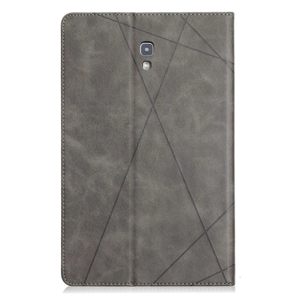 Geometric Pattern Stand Leather Smart Cover for Samsung Galaxy Tab A 10.5 (2018) T590 T595 - Grey - 3