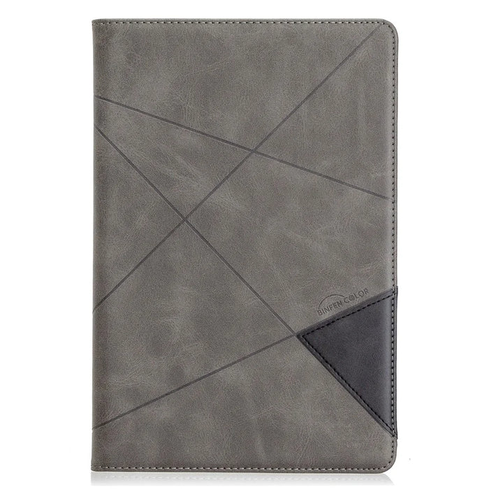 Geometric Pattern Wake/Sleep Leather Stand Case for Samsung Galaxy Tab S5e SM-T720 - Grey - 2