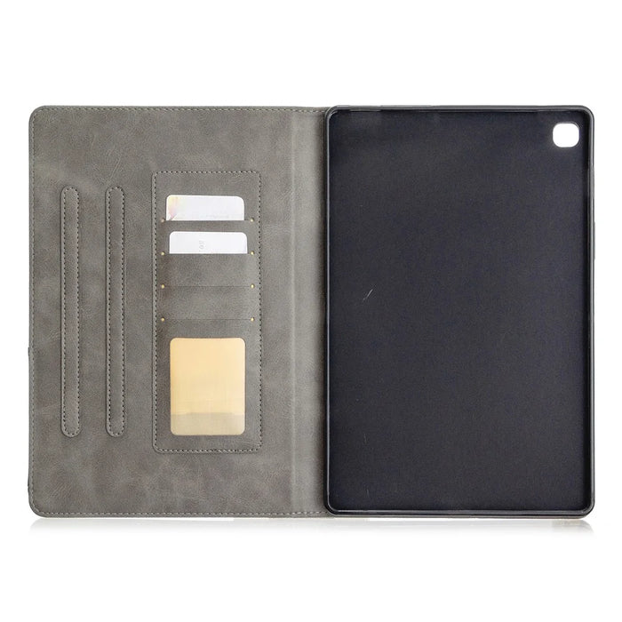 Geometric Pattern Wake/Sleep Leather Stand Case for Samsung Galaxy Tab S5e SM-T720 - Grey - 4
