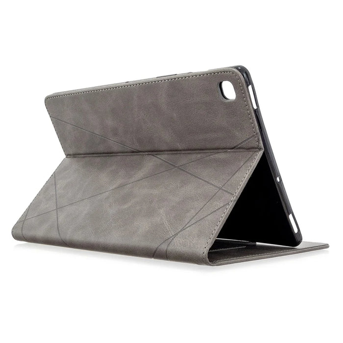 Geometric Pattern Wake/Sleep Leather Stand Case for Samsung Galaxy Tab S5e SM-T720 - Grey - 5
