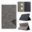 Geometric Pattern Smart Leather Cover with Card Slots for Samsung Galaxy Tab A 10.1 (2019) T510 - Grey - 1