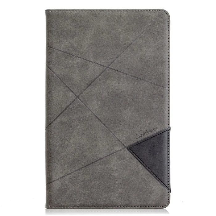 Geometric Pattern Smart Leather Cover with Card Slots for Samsung Galaxy Tab A 10.1 (2019) T510 - Grey - 2