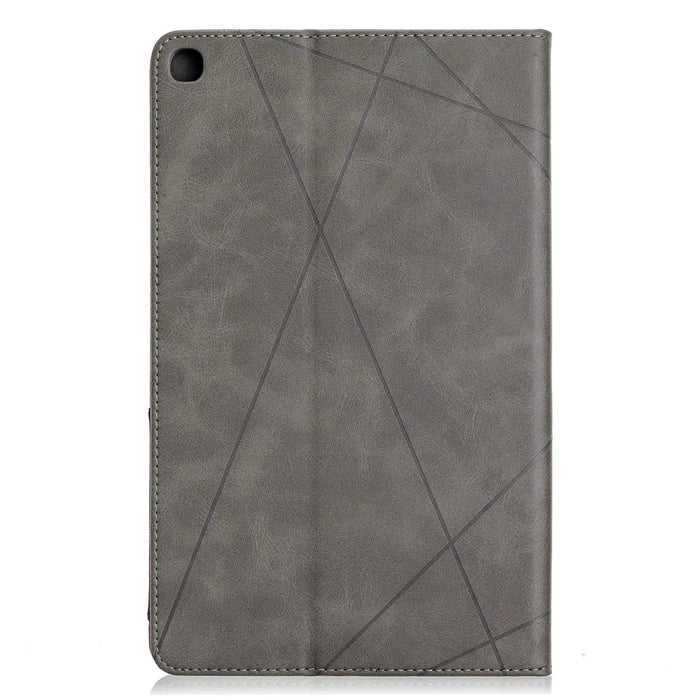Geometric Pattern Smart Leather Cover with Card Slots for Samsung Galaxy Tab A 10.1 (2019) T510 - Grey - 3
