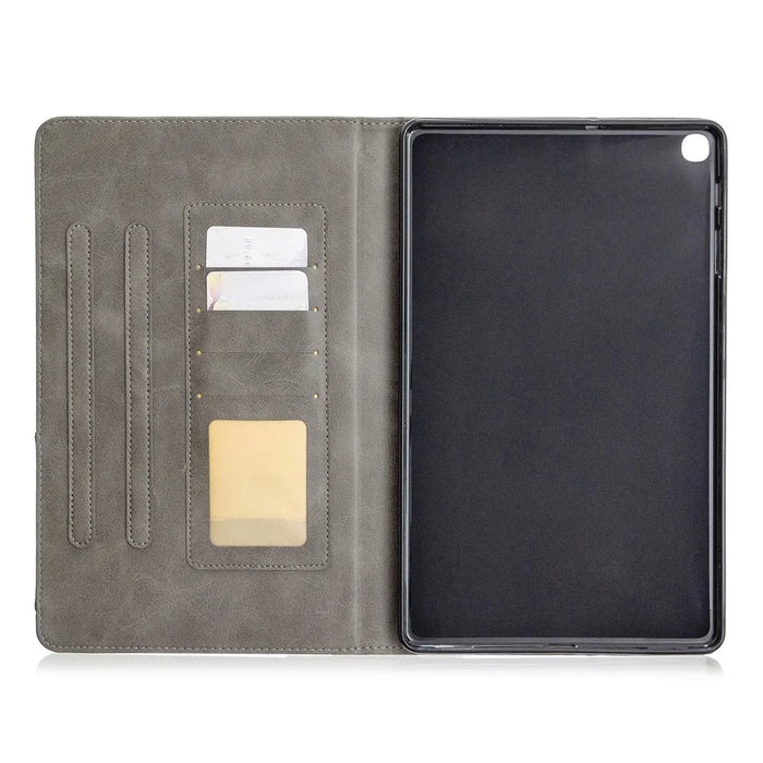 Geometric Pattern Smart Leather Cover with Card Slots for Samsung Galaxy Tab A 10.1 (2019) T510 - Grey - 4