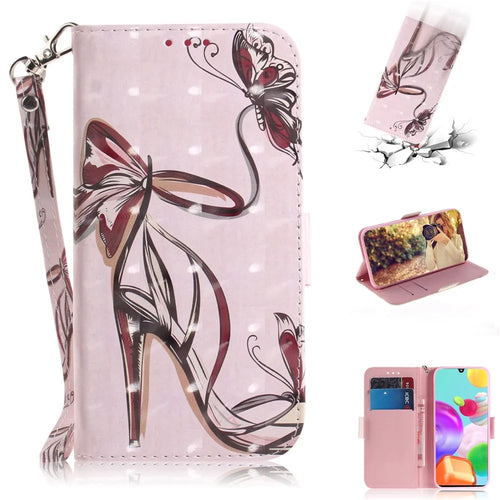 Pattern Printing Light Spot Decor Leather Wallet Phone Case for Samsung Galaxy A41 (Global Version) - High Heels - 1