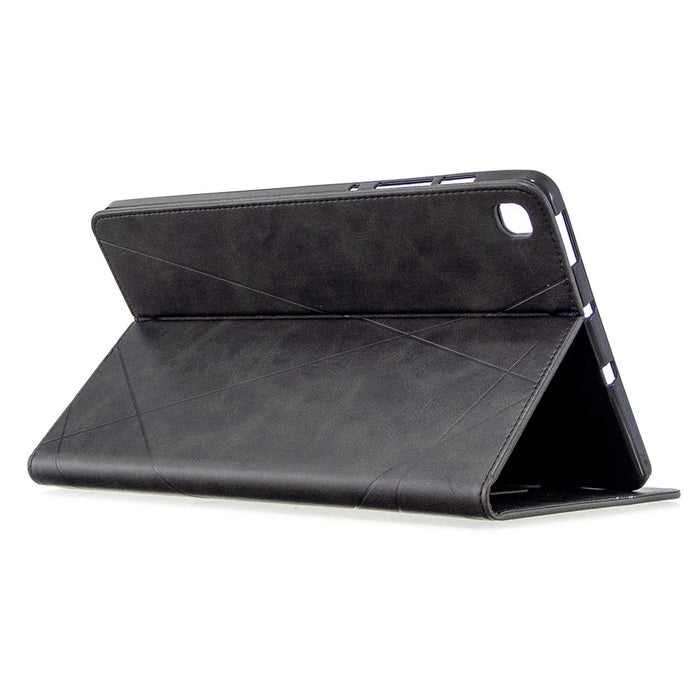 Geometric Pattern Stand Leather Smart Case for Samsung Galaxy Tab S6 Lite (2020) P610 P615 / (2022) / (2024) - Black - 5