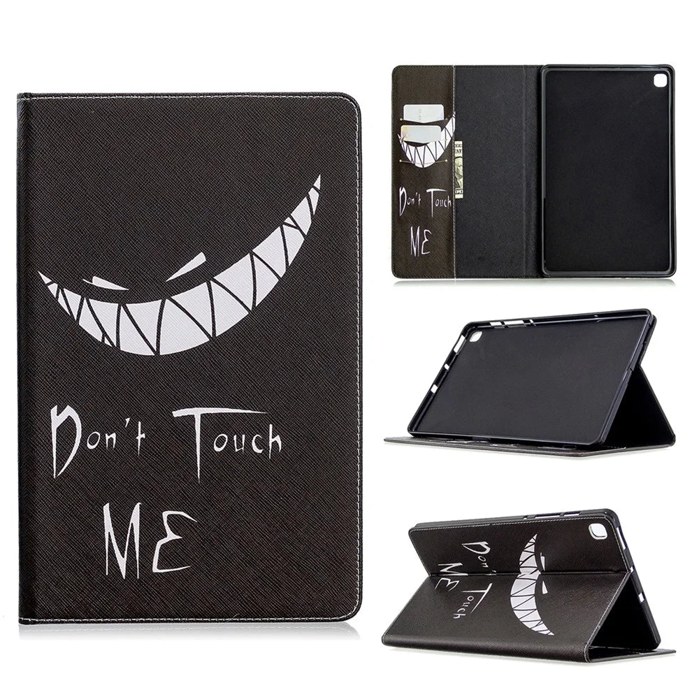 Pattern Printing Flip Leather Wallet Tablet Shell for Samsung Galaxy Tab S6 Lite (2020) P610 P615 / (2022) / (2024) - Don't Touch Me - 1