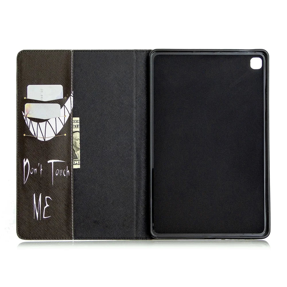 Pattern Printing Flip Leather Wallet Tablet Shell for Samsung Galaxy Tab S6 Lite (2020) P610 P615 / (2022) / (2024) - Don't Touch Me - 4