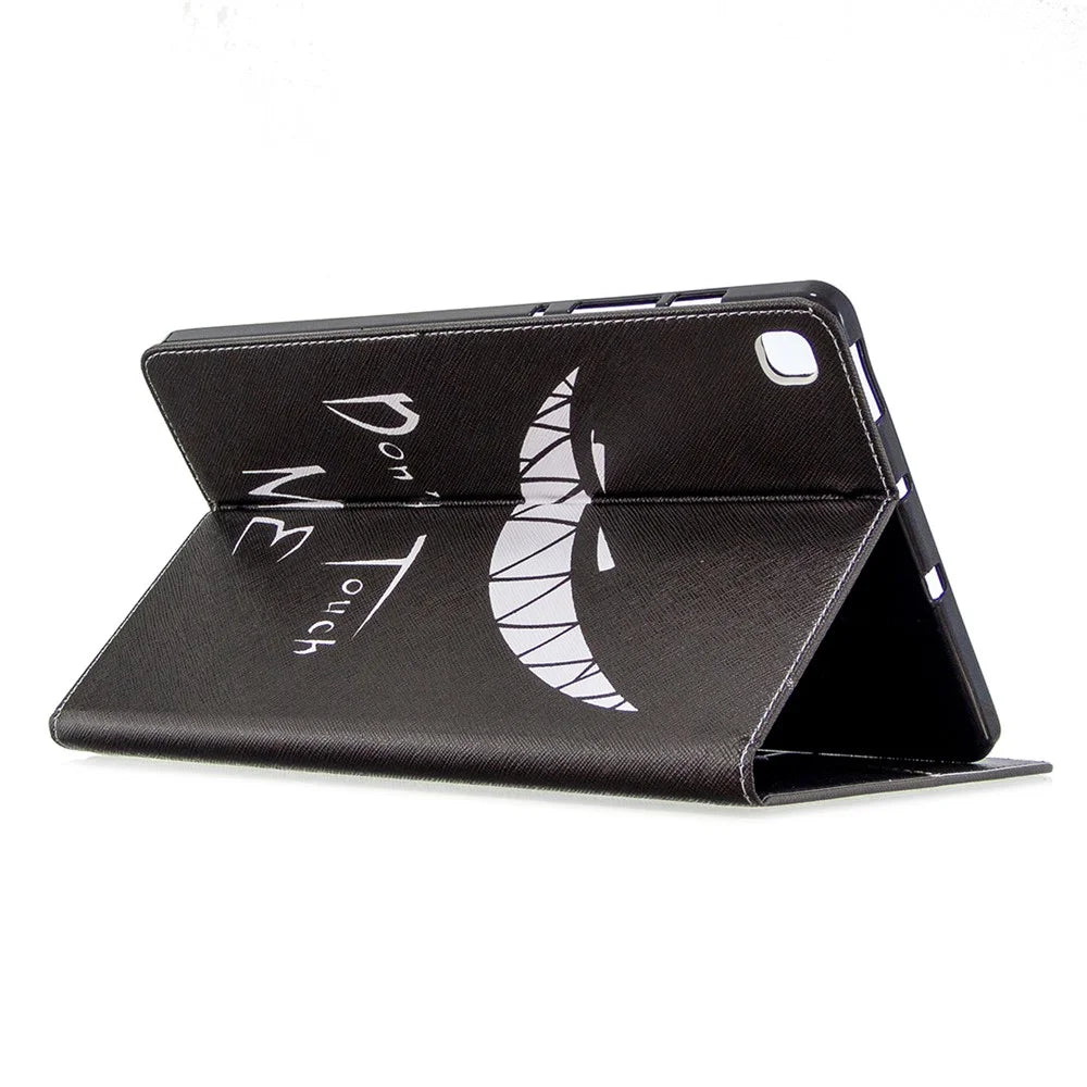 Pattern Printing Flip Leather Wallet Tablet Shell for Samsung Galaxy Tab S6 Lite (2020) P610 P615 / (2022) / (2024) - Don't Touch Me - 5