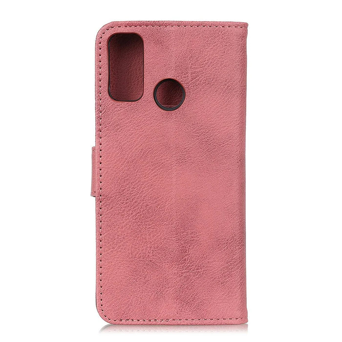 KHAZNEH Leather Wallet Stand Case for Samsung Galaxy A21s - Pink - 2