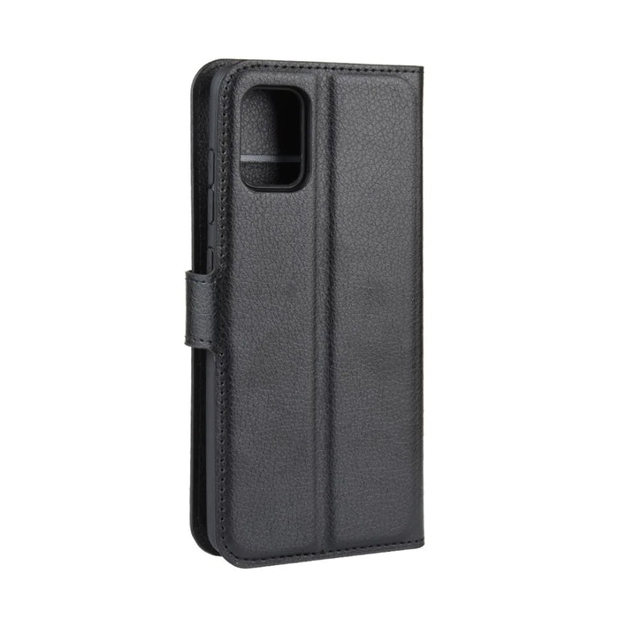Litchi Surface with Wallet Leather Stand Case for Samsung Galaxy A51 5G SM-A516 - Black - 7
