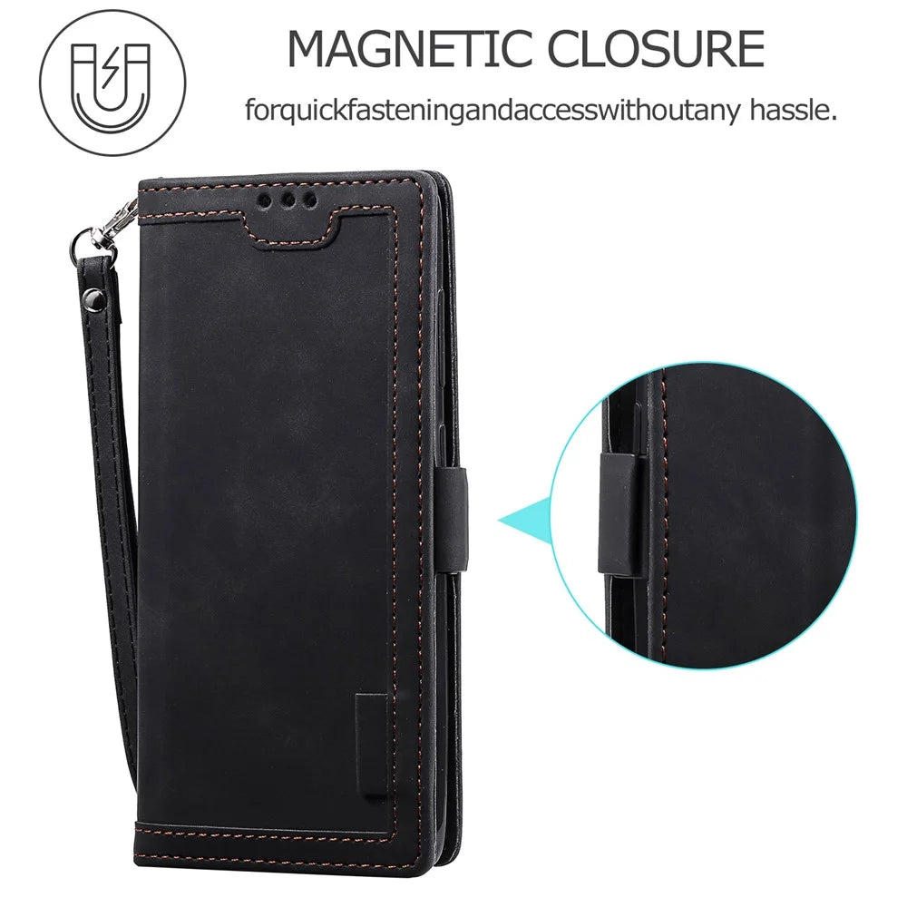 Vintage Splicing Style Leather Shell Protective Case for Samsung Galaxy A71 5G SM-A716 - Black - 4