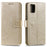 Imprint Flower Leather with Wallet Phone Casing for Samsung Galaxy A51 5G SM-A516 - Gold - 1