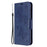 Imprint Butterfly Wallet Leather Shell for Samsung Galaxy A31 - Blue - 6