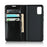 Crazy Horse Skin Genuine Leather Wallet Phone Case for Samsung Galaxy A41 (Global Version) - Black - 3