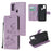 Imprint Butterfly Flower Wallet Leather Cell Phone Case for Samsung Galaxy M21/M30s - Light Purple - 1