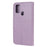 Imprint Butterfly Flower Wallet Leather Cell Phone Case for Samsung Galaxy M21/M30s - Light Purple - 3