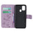 Imprint Butterfly Flower Wallet Leather Cell Phone Case for Samsung Galaxy M21/M30s - Light Purple - 5