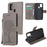 Imprint Tree Owl Leather Stylish Wallet  Stand Case for Samsung Galaxy A21s - Grey - 1