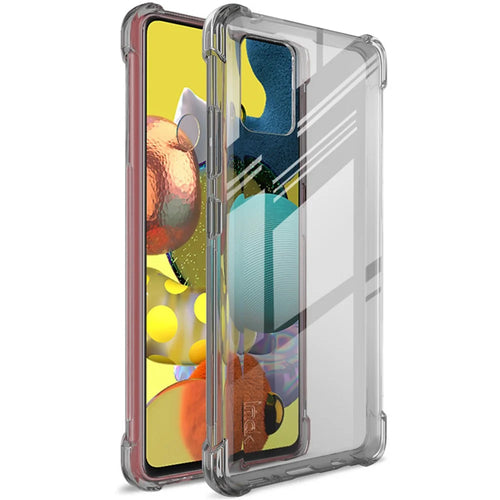 IMAK Silky Anti-drop TPU Soft Phone Case + Screen Film for Samsung Galaxy A51 5G SM-A516 - Grey - 1