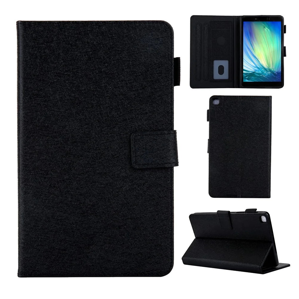 Lines Texture Cool Leather Tablet Shell for Samsung Galaxy Tab A 8.0 Wi-Fi (2019) SM-T290 - Black - 1