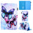 Pattern Printing Leather Card Holder Tablet Protective Case for Samsung Galaxy Tab A 8.0 Wi-Fi (2019) SM-T290 - Butterfly - 1