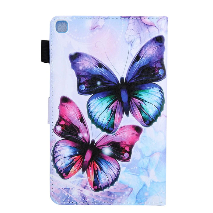 Pattern Printing Leather Card Holder Tablet Protective Case for Samsung Galaxy Tab A 8.0 Wi-Fi (2019) SM-T290 - Butterfly - 3