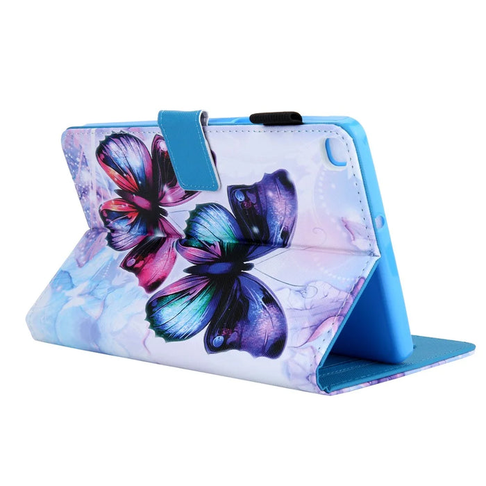 Pattern Printing Leather Card Holder Tablet Protective Case for Samsung Galaxy Tab A 8.0 Wi-Fi (2019) SM-T290 - Butterfly - 4