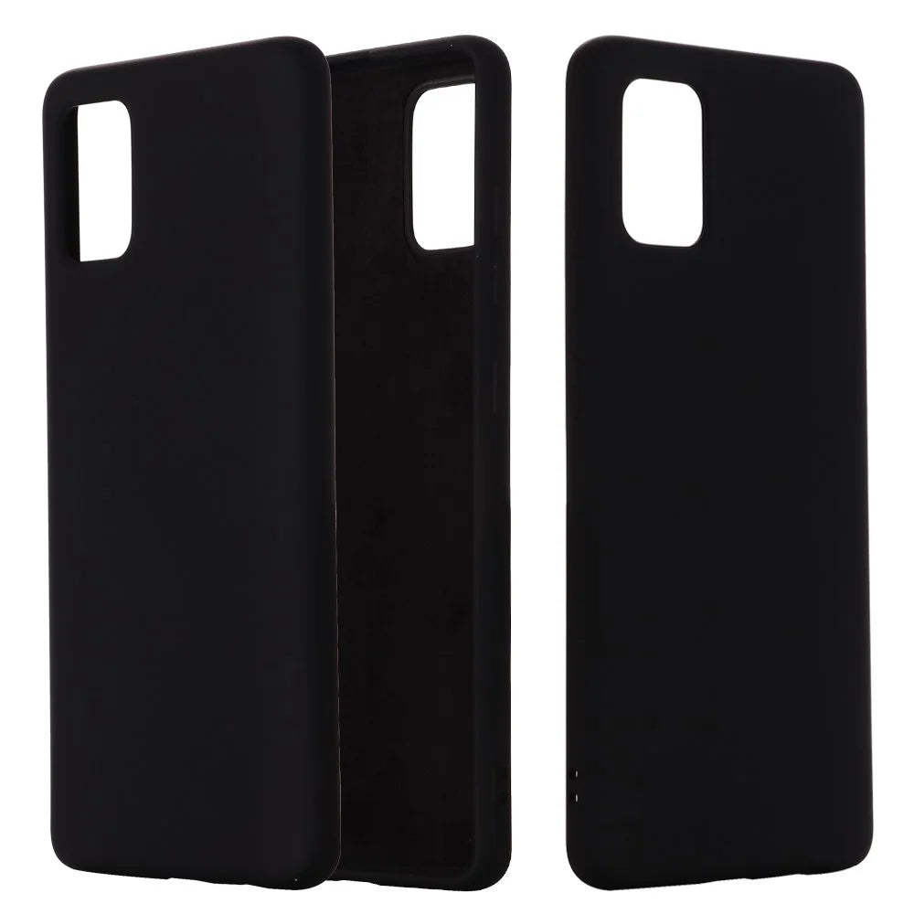 Flexible Liquid Silicone Phone Protector Cover for Samsung Galaxy A51 5G SM-A516 - Black - 1