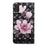 Light Spot Decor Pattern Printing Wallet Stand Leather Case with Strap for Samsung Galaxy M21 - Pink Flower - 3
