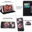 Light Spot Decor Pattern Printing Wallet Stand Leather Case with Strap for Samsung Galaxy M21 - Pink Flower - 7