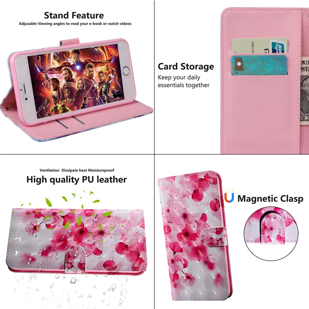 Light Spot Decor Pattern Printing Wallet Stand Leather Case with Strap for Samsung Galaxy A21s - Rose Flower - 7