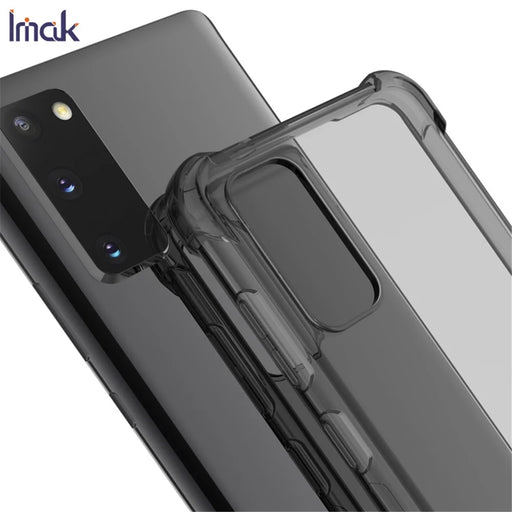 IMAK Silky Anti-drop TPU Phone Case + Screen Protector Film for Samsung Galaxy S20 4G/S20 5G - Grey - 2