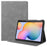 For Samsung Galaxy Tab S6 Lite (2024) / (2022) / (2020) Textured PU Leather Stand Smart Tablet Case with Pen Slot  - Grey - 1