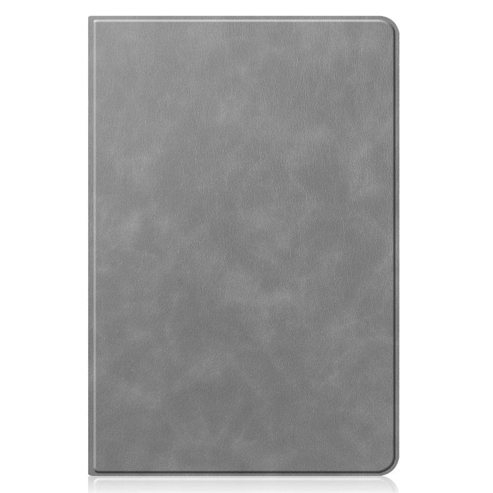 For Samsung Galaxy Tab S6 Lite (2024) / (2022) / (2020) Textured PU Leather Stand Smart Tablet Case with Pen Slot  - Grey - 3