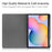 For Samsung Galaxy Tab S6 Lite (2024) / (2022) / (2020) Textured PU Leather Stand Smart Tablet Case with Pen Slot  - Grey - 6