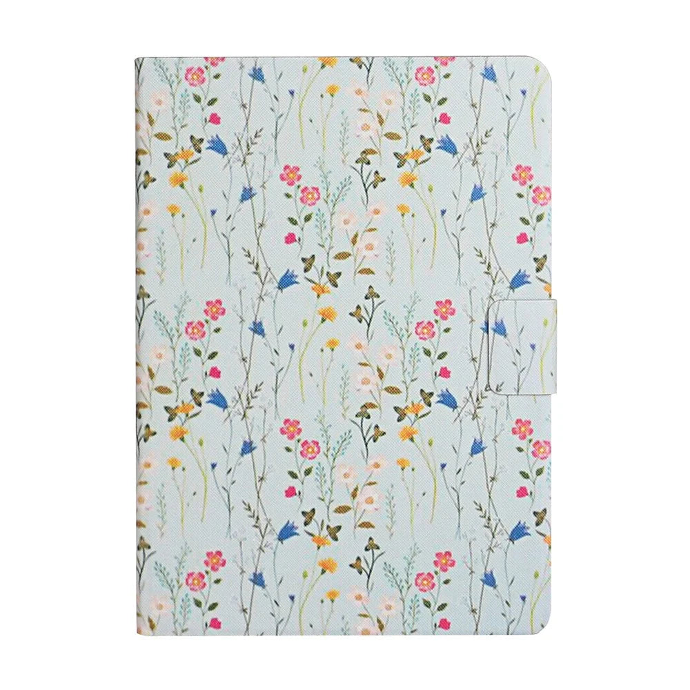 Flower Pattern Printing Card Holder Stand Tablet Cover for Samsung Galaxy Tab A 10.1 (2019) T510 - Red Flower - 2