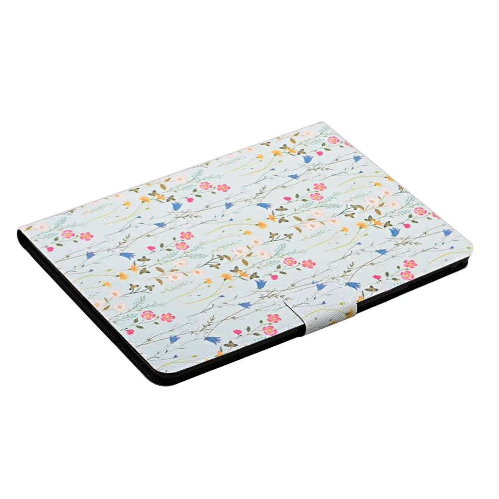 Flower Pattern Printing Card Holder Stand Tablet Cover for Samsung Galaxy Tab A 10.1 (2019) T510 - Red Flower - 4