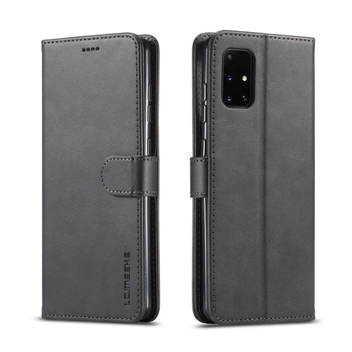 LC.IMEEKE Wallet Leather Shell for Samsung Galaxy A71 5G SM-A716 - Black - 1