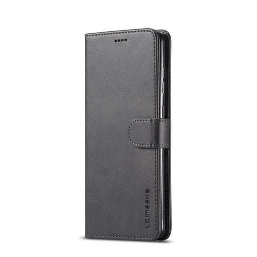 LC.IMEEKE Wallet Leather Shell for Samsung Galaxy A71 5G SM-A716 - Black - 2