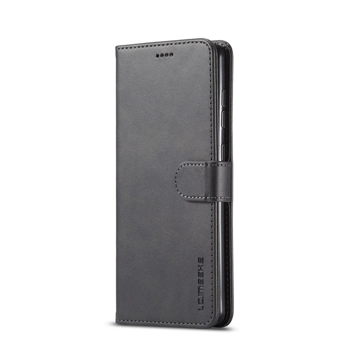 LC.IMEEKE Wallet Leather Shell for Samsung Galaxy A71 5G SM-A716 - Black - 2