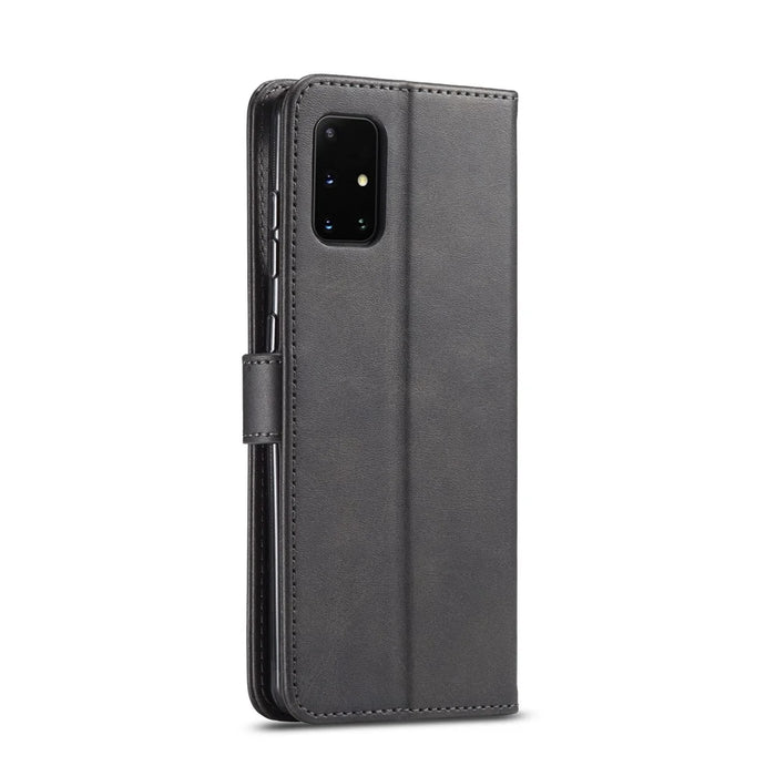 LC.IMEEKE Wallet Leather Shell for Samsung Galaxy A71 5G SM-A716 - Black - 3