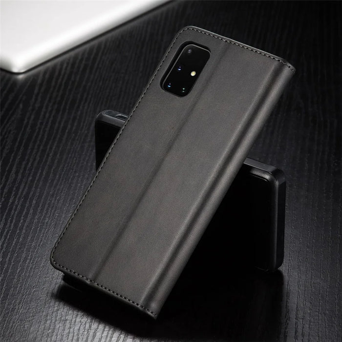 LC.IMEEKE Wallet Leather Shell for Samsung Galaxy A71 5G SM-A716 - Black - 5
