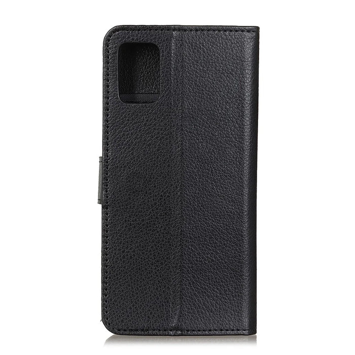 Litchi Texture PU Leather Wallet Flip Shell for Samsung Galaxy Note20 Ultra/Note20 Ultra 5G- Black - 3
