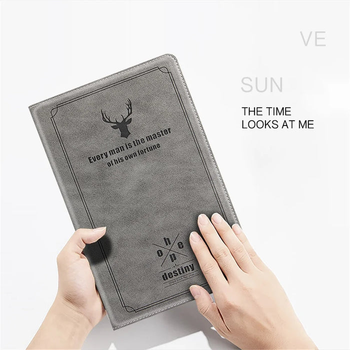 Ultra-thin Deer Pattern PU Leather + PC Tablet Protective Cover for Samsung Galaxy Tab S6 Lite (2020) P610 P615 / (2022) / (2024) - Grey - 3