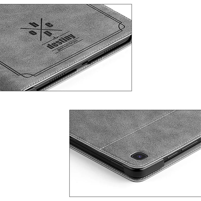 Ultra-thin Deer Pattern PU Leather + PC Tablet Protective Cover for Samsung Galaxy Tab S6 Lite (2020) P610 P615 / (2022) / (2024) - Grey - 5