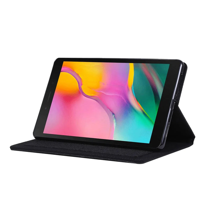 Cloth Texture Stand Leather Protector Cover for Samsung Galaxy Tab A 8.0 Wi-Fi (2019) SM-T290/T295 - Black - 7