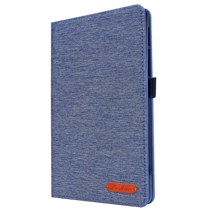 Cloth Texture Card Slots Stand Leather Protective Cover for Samsung Galaxy Tab A 8.4 (2020) T307 - Blue - 3